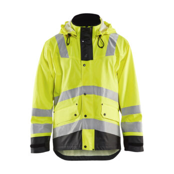 Veste de pluie HV Niveau 2 Jaune fluo/Noir