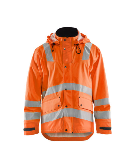 Veste de pluie HV Niveau 2 Orange fluo