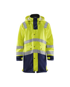 Manteau de pluie HV Niveau 2 Jaune fluo/Marine