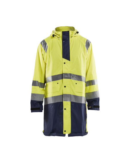 Veste de pluie HV NIVEAU 1 Jaune fluo/Marine