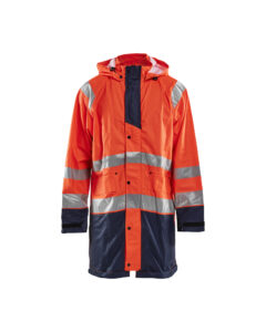 Veste de pluie HV NIVEAU 1 Orange fluo/Marine