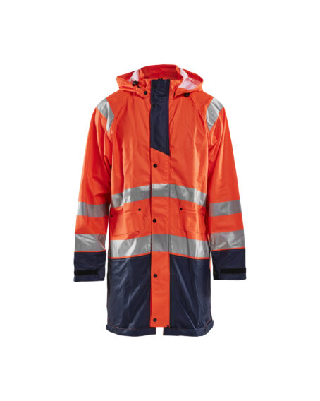 Veste de pluie HV NIVEAU 1 Orange fluo/Marine