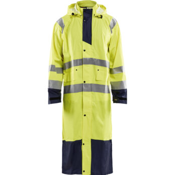 Manteau de pluie HV niveau 1 Jaune fluo/Marine