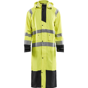 Manteau de pluie HV niveau 1 Jaune fluo/Noir