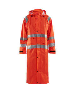 Manteau de pluie HV niveau 1 Orange fluo