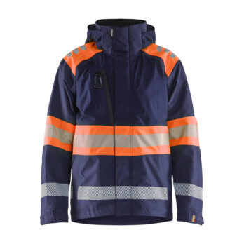 High Vis Shell Jacket Marine/Orange