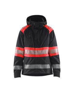 High Vis Shell Jacket women´s Noir/Rouge fluo