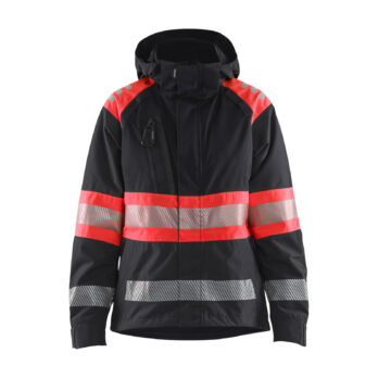 High Vis Shell Jacket women´s Noir/Rouge fluo