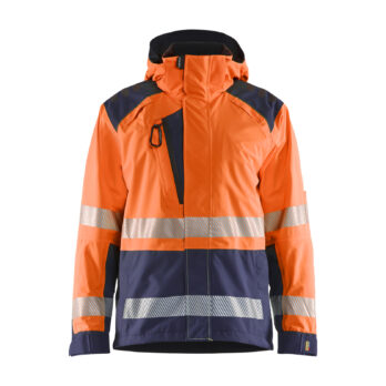 Hi-vis shell jacket Orange/Marine