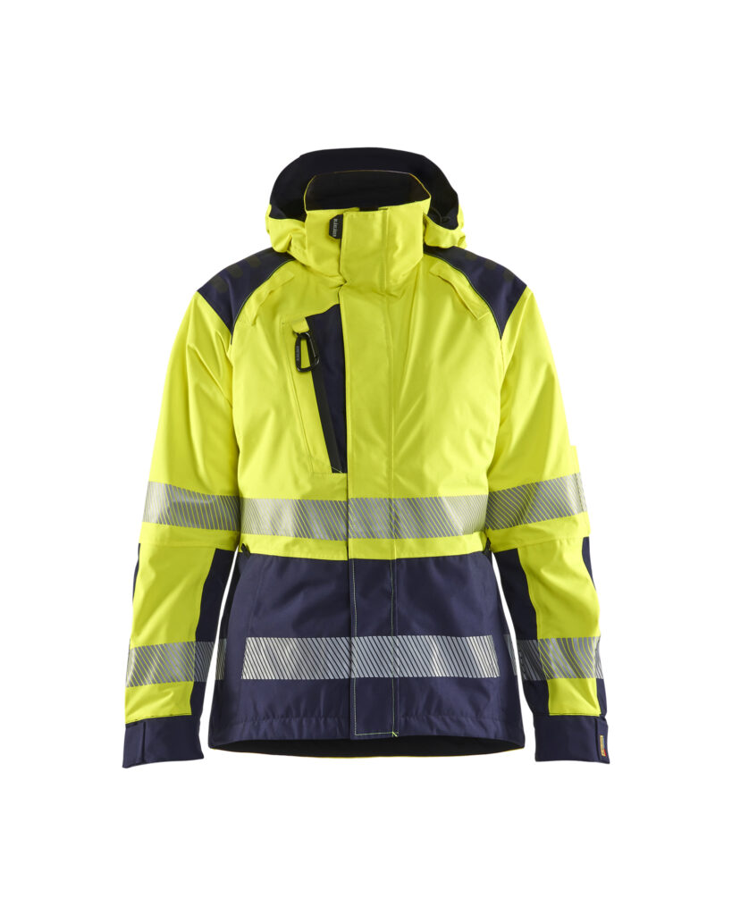 Hi-vis shell jacket women´s Jaune/Marine