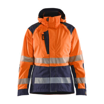 Hi-vis shell jacket women´s Orange/Marine