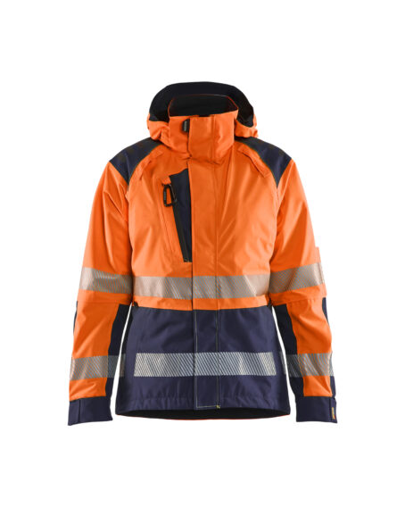 Hi-vis shell jacket women´s Orange/Marine