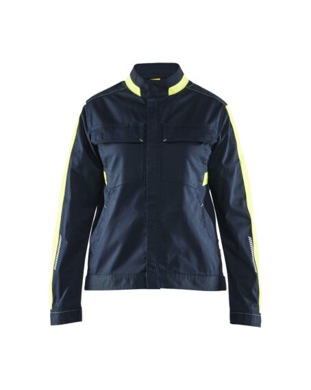 Industry jacket stretch Women DK Navy/ Hv Yellow