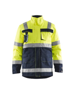 Parka Multinormes Jaune fluo/Marine