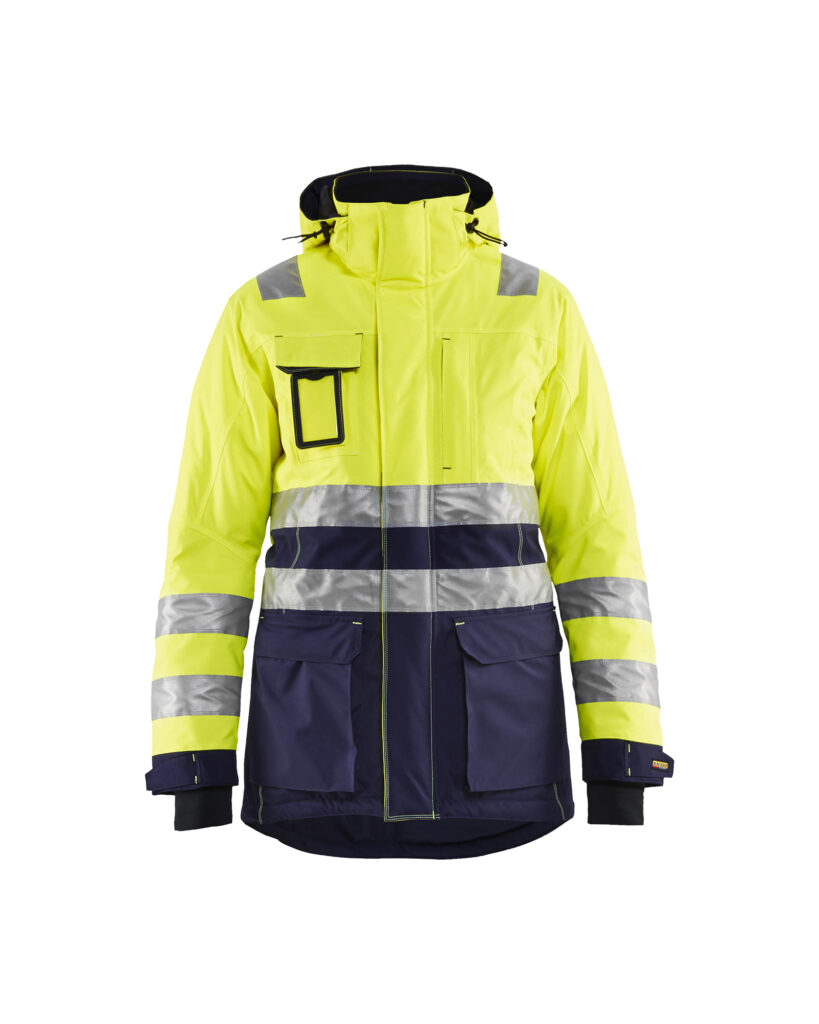 Parka hiver HV Femme Jaune fluo/Marine