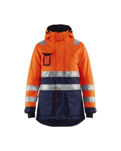 Parka hiver HV Femme Orange fluo/Marine