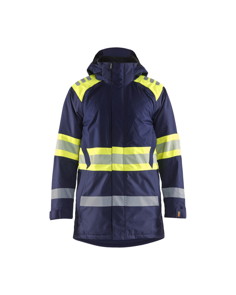 Hi-Vis Winter Parka Class1 Marine/Jaune