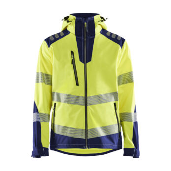 Veste Softshell haute-visibilité Jaune fluo/Marine