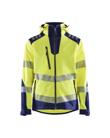 Veste Softshell haute-visibilité Jaune fluo/Marine