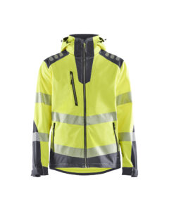 Veste Softshell haute-visibilité Jaune fluo/Gris moyen