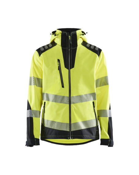 Veste Softshell haute-visibilité Jaune fluo/Noir