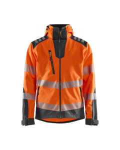 Veste Softshell haute-visibilité Orange fluo/Gris anthracite