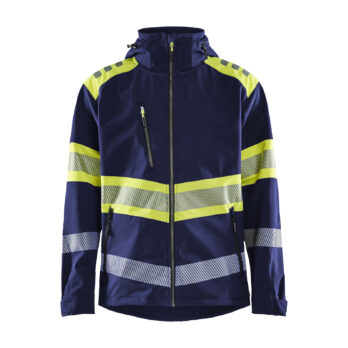 Veste softshell haute visibilité Marine/Jaune fluo