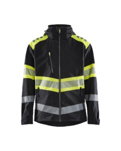 Veste softshell haute visibilité Noir/Jaune fluo