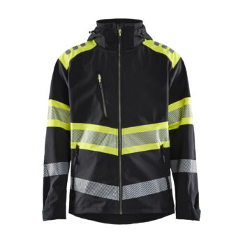 Veste softshell haute visibilité Noir/Jaune fluo