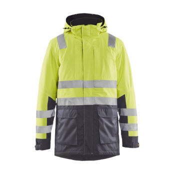 Parka hiver haute-visibilité Jaune fluo/Gris moyen