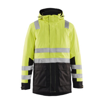 Parka hiver haute-visibilité Jaune fluo/Noir