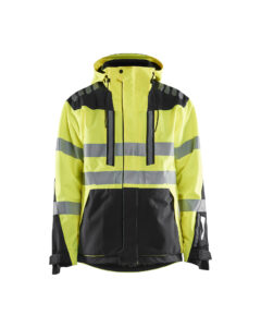 Veste hardshell stretch 2D haute-visibilité Jaune fluo/Noir