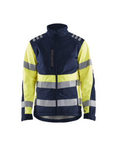 Veste softshell haute visibilité Marine/Jaune fluo