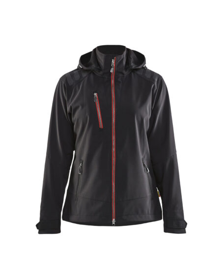 Veste Softshell Femme Noir/Rouge