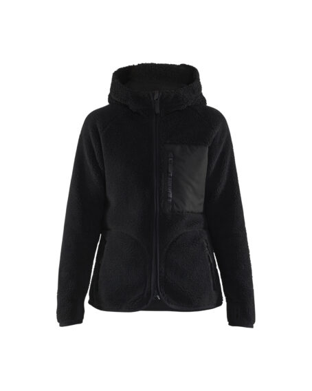 Ladies Pile hoodie Noir