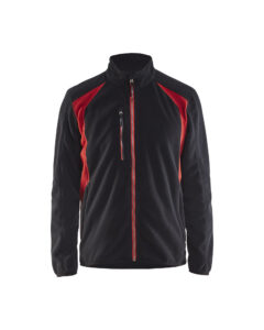 Veste micropolaire Noir/Rouge