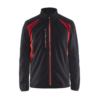 Veste micropolaire Noir/Rouge