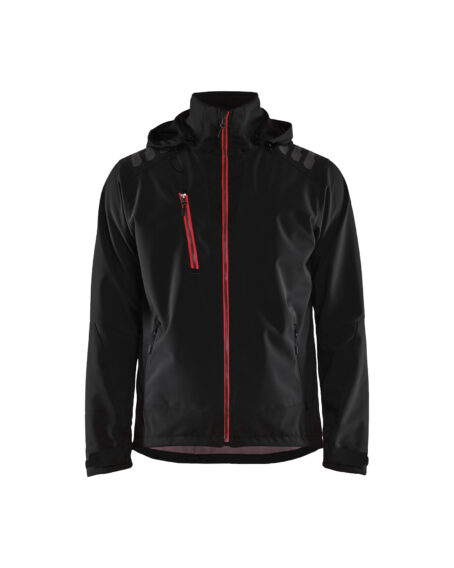 Veste softshell stretch 2D Noir/Rouge