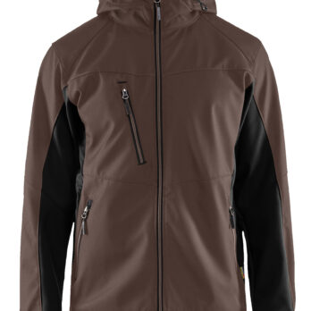 Veste Softshell à capuche Marron/Noir