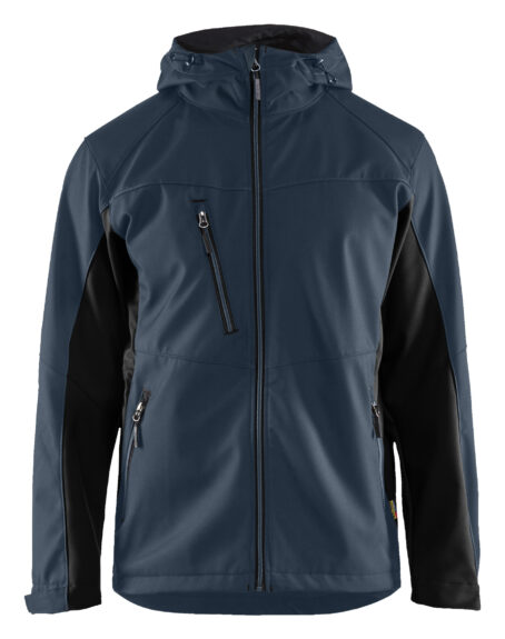 Veste Softshell à capuche Marine foncé/Noir