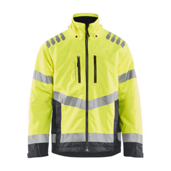 Veste doublée haute visibilité Jaune fluo/Gris moyen