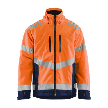 Veste doublée haute visibilité Orange fluo/Marine