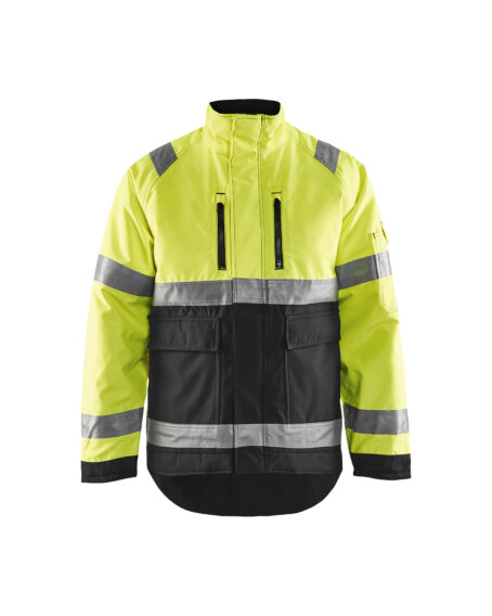 Veste Hiver haute visibilité Jaune fluo/Noir