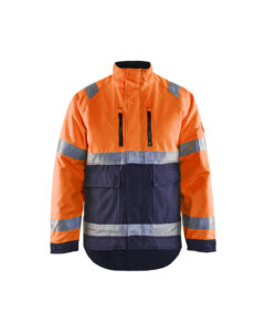 Veste Hiver haute visibilité Orange fluo/Marine