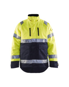 Veste hiver haute visibilité Jaune fluo/Marine