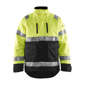 Veste hiver haute visibilité Jaune fluo/Noir