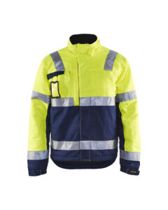 Veste Hiver haute visibilité Jaune fluo/Marine