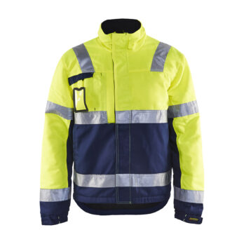 Veste Hiver haute visibilité Jaune fluo/Marine