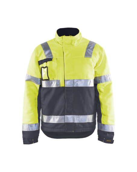 Veste Hiver haute visibilité Jaune fluo/Gris moyen