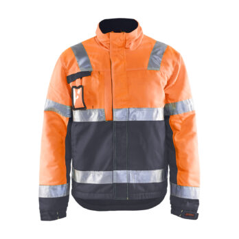 Veste Hiver haute visibilité Orange fluo/Gris anthracite